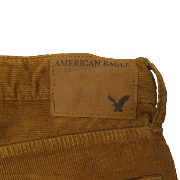 American Eagle Corduroy Pants Mens 26 x 26.5 Original Straight Leg Brown AE NEW - Picture 9 of 13